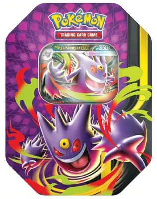 Obrázok produktu pre Pokémon TCG Mega Moonlit Tin – Mega Gengar ex / Mega Clefable ex