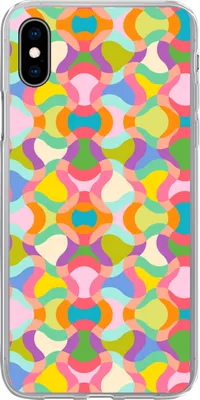Produktbild von MuchoWow® Handyhülle Schutzhülle Hülle für Telefoonhoesje iPhone Xs Design - Abstrakt - Farben - Retro Silikon Softcase Handy Hülle - Handytasche