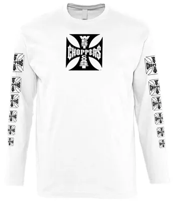 Obrázok produktu pre WCC West Coast Choppers Longsleeve Original Cross White-XL