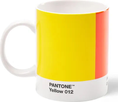 Produktbild von PANTONE Porzellan Becher Kaffeetasse Geschenkbox gelb orange rot 375 ml 18722