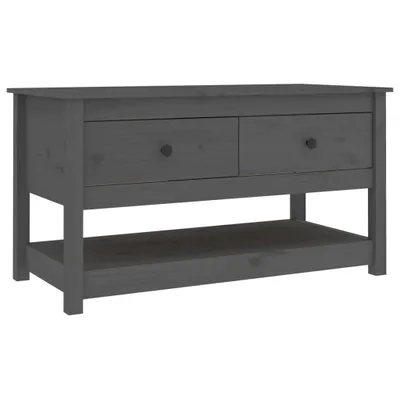 Produktbild von vidaXL Couchtisch Grau 102x49x55 cm Massivholz Kiefer