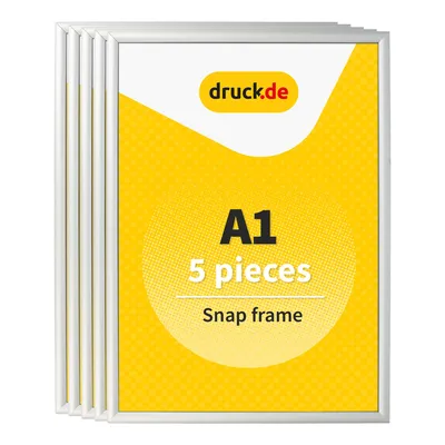 Image de Cadre pliable DIN A1 - 5 pièces - pour affiches, panneaux d'information, publicité - cadre en aluminium avec profil de 2,5 cm - convient au montage mural, Image générée par une IA