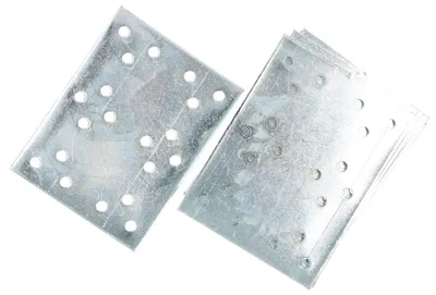 Immagine prodotto di KOTARBAU: Piastre di collegamento per fori, connettori piatti per legno, 100 x 76 mm, argento, zincati