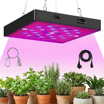 Immagine prodotto di lampada per piante da 25w 81leds a spettro completo, lampada UV per la coltivazione di piante Luce per piante, lampada per la crescita di piante in fioritura, serra per la coltivazione