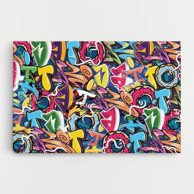 Produktbild von ARTHUB® Leinwandbild 30x40 cm, Graffiti Letters | Wohnzimmerdekoration, Hängende Bilder, Wanddekoration, Heimdekoration, Moderne, Graffiti