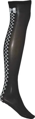 Produktbild von Overknees Halterlose Strümpfe mit Schleife | Schwarz Weiß