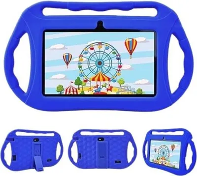 Obrázok produktu pre Detský tablet od 3 rokov - 7-palcový detský tablet - Android tablet pre deti - 2 GB RAM, 32 GB ROM - WLAN, IPS obrazovka - detský zámok - hry - vzdelávací tablet pre batoľatá - modrý