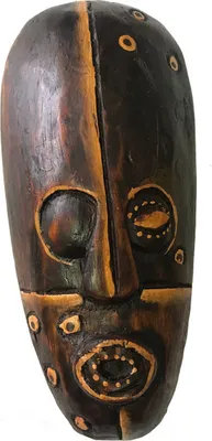 Produktbild von Maske Pirat bemalt 20 cm, Holz-Maske aus Bali, Wandmaske