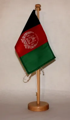 Produktbild von Tischflagge Afghanistan 25x15 cm mit Holzständer