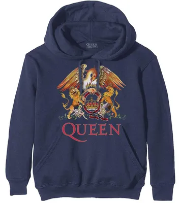 Obrázok produktu pre Queen - "Classic" mikina s kapucňou pre mužov/dámy Uni RO1956 (S) (Navy Blue)