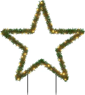 Imagen del producto de vidaXL Estrella de Navidad con estacas para plantar y 80 LEDs, 60 cm