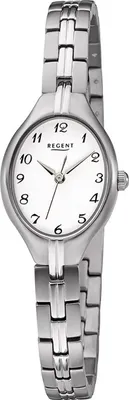 Produktbild von Regent Metall Damen Uhr F-1162 Analog Armband-Uhr silber Titan-Uhr D2URF1162