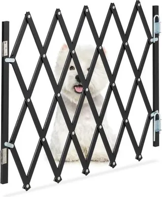 Image de Barrière extensible pour chien noire