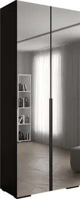 Produktbild von MEBLE KRYSPOL Inova 1 Schrank Spiegel - 236,7x100x47cm - Schwarz Schwarz Schwarz