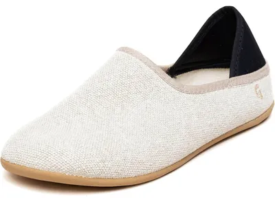 Produktbild von Gottstein Linen Slip-on Uni Leinenhausschuh mit Gummisohle Beige, 68-301-1209
