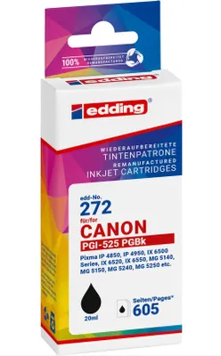 Obrázok produktu pre Edding EDD-272, Čierna, 20 ml, 1 kusov, 605 strany, Balenie po jednom kuse