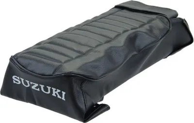 Image de Housse de selle Housse de selle noire avec inscription pour Suzuki AC 50 1971-1974