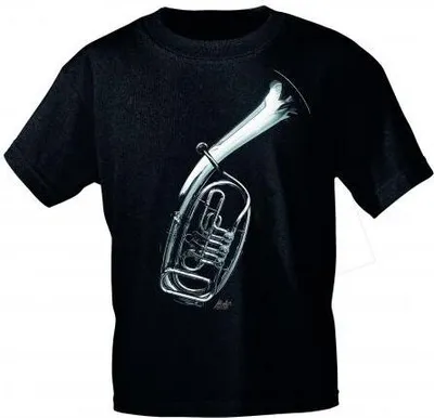 Produktbild von T-Shirt mit Print - Tenorhorn - 10745 - ROCK YOU MUSIC SHIRTS - Gr. S-2XL Größe - M
