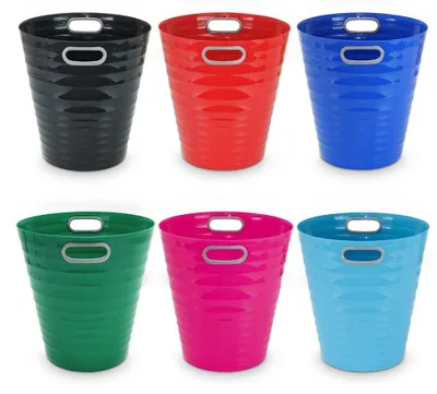 Produktbild von Set von 6 Plastikmülltonnen für Büro und Zuhause