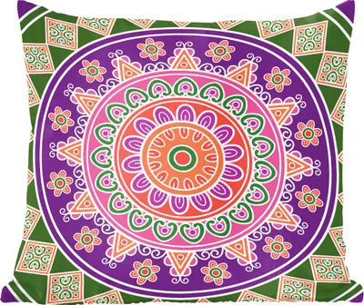 Produktbild von MuchoWow® Zierkissen Sofakissen Wohnzimmer Dekokissen 50x50 cm Mandala im altmodischen Design - Komfort - Sofakissen
