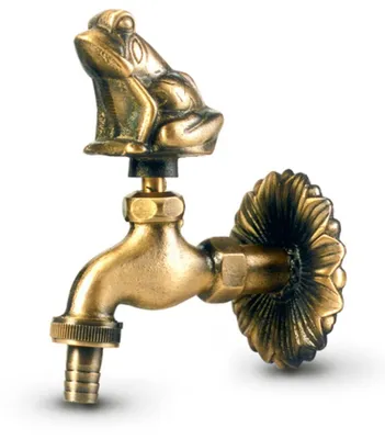 Gartenkraan Rana, Messing, bronzefarben, 1 Stück