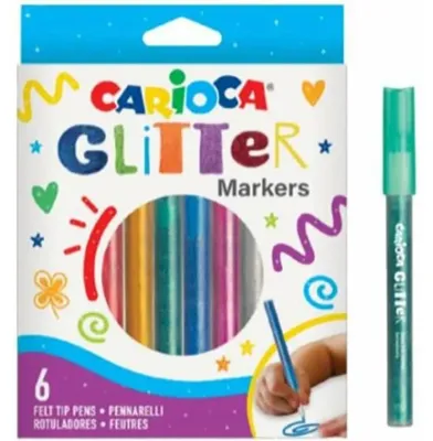 Obrázok produktu pre Carioca 42190 Popisovač 6 ks Modrá, zelená, sivá, fialová, červená, žltá