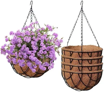Obrázok produktu pre Kovový závesný kôš s priemerom 20 cm pre izbové a vonkajšie rastliny