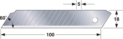 Produktbild von TAJIMA ENDURA CUTTERKLINGEN 18 mm mit 15 Segmenten Spender mit 10 Klingen SB-Karte