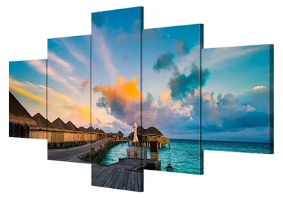 Produktbild von 5-teilige Leinwandbilder Landschaft für Wanddekoration