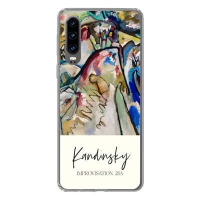 Produktbild von MuchoWow® Handyhülle Schutzhülle Hülle für Huawei P30 Improvisation 21A - Kandinsky - Alte Meister Silikon Softcase Handy Hülle - Kartenbesitzer