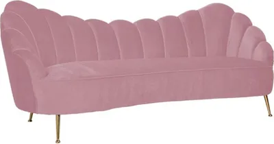 Produktbild von Casa Padrino Luxus Samt Sofa Rosa / Gold 230 x 94 x H. 90 cm - Wohnzimmer Sofa mit edlem Samtstoff - Wohnzimmer Möbel - Luxus Möbel - Wohnzimmer Einrichtung - Luxus Einrichtung
