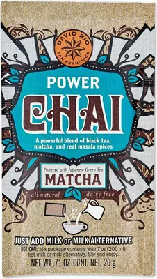 Produktbild von David Rio - Power Chai Matcha Sachets *vegan* - Tüte (20 g)