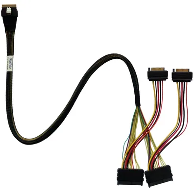 Obrázok produktu pre HIGHPOINT TS8i-8639-060 - kábel SFF-8654 na U.2 | SFF-8639 NVMe s 15-pinovým SATA