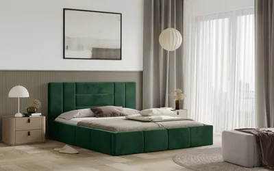 Obrázek produktu pro Postel MILANO 140x200 zelená s úložným prostorem