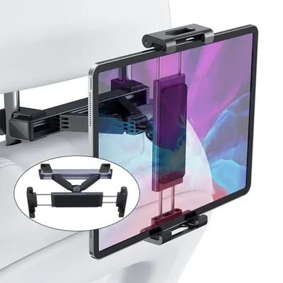 Produktbild von Tablet-Halterung, Auto Rücksitz Tablet Halter, Kopfstützenhalterung, 360° drehbar, vibrationsfrei Handyhalterung, KFZ Halter, für 4,7-12,9 Zoll Geräte