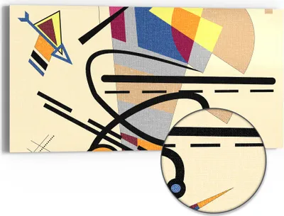 Produktbild von DEQORI Hybrid Leinwand Bild 60x30 cm 'Dreiecksgebilde' Wandbild Glas flach modern