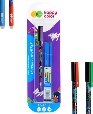 Obrázek produktu pro Stíratelné pero + náplně Me&City blistr Happy Color