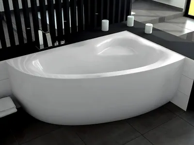 Produktbild von Badewanne NATALIA 150x100 mit Füßen , mit Siphon und Schürze rechte