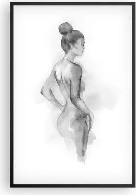 Produktbild von Gerahmtes Poster - Schwarzer Rahmen - Frau Körper Stück - 61x91,5 cm - Wand Bild - Wanddeko - Wandbilder - Kunstposter - Wandposter - Bilderrahmen - Bilder - Kunstdruck - P2BPA61x91-4995