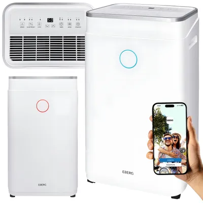 Zdjęcie produktu dla EBERG AZARI Osuszacz Powietrza 20 l/24h Higrometr Timer 6,5 l