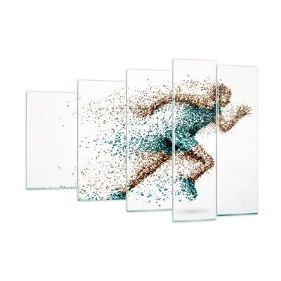 Produktbild von Bilder auf glas - Athlet sprinter sport läufer - 150x100cm - Glasbilder - Wandbilder - Kunstdruck - zum Aufhängen bereit - Wanddekoration aus Glas - Glas Bilder - Wandbild auf Glas - GEG150x100-2802