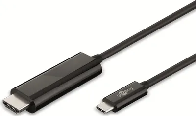 Produktbild von USB-C™-auf-HDMI™-Kabel, 1,8 m, schwarz 4K @ 60 Hz, 18 Gbit/s, USB 3.1