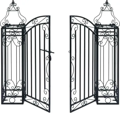 Obrázek produktu pro vidaXL Dekorativní zahradní brána z tepaného železa 122 × 20,5 × 100 cm