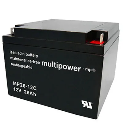 Produktbild von Multipower MP26-12C Akku Blei PB 12Volt 26Ah Cycle, Zyklenfest