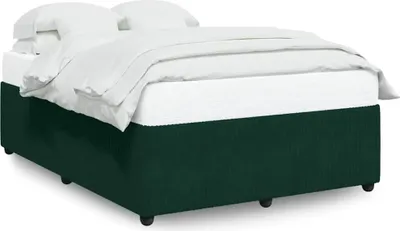 Produktbild von vidaXL Bettgestell ohne Matratze Dunkelgrün 140x190 cm Samt