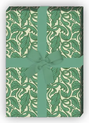 Produktbild von Klassisches Jugendstil Geschenkpapier, Dekorpapier mit Blätter Ranken - G8513, 32 x 48cm