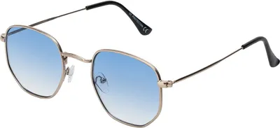 Produktbild von Uni Sonnenbrille Eckige Form 80er Modern Urlaub Sommer Strand 30562 Blau