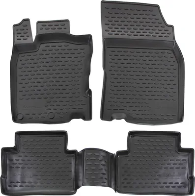 Produktbild von J&J AUTOMOTIVE | 3D Design Gummimatten Gummifußmatten Für Nissan Qashqai J11 2014-2021, Schwarz, Anti-Rutsch, Ohne Geruch, mit Tunnel, Allwetter, 3cm Hoher Rand