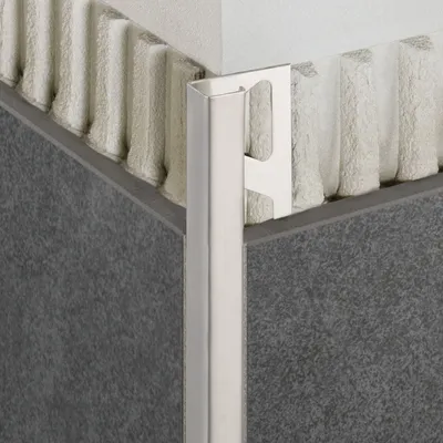 Immagine prodotto di Schlüter QUADEC ED/Q60EB Außenecke Dekorprofil Edelstahlimitat H=6mm