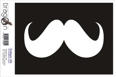 Produktbild von Aufkleber / Autoaufkleber - JDM / Die cut / Auto / OEM - Moustache - Bart - 210x100mm schwarz - Heckscheibe / Heckscheibenaufkleber